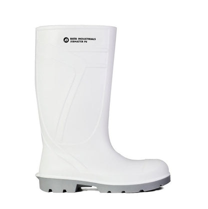 White Slip Resistant Bata 892-11021 Jobmaster PU 400 Safety Gumboots