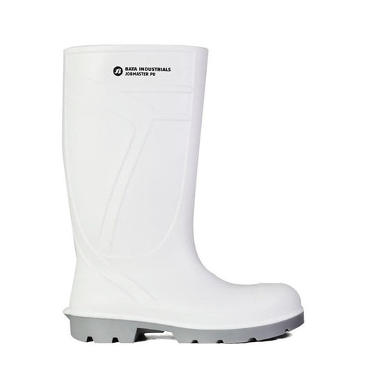 White Slip Resistant Bata 892-11021 Jobmaster PU 400 Safety Gumboots
