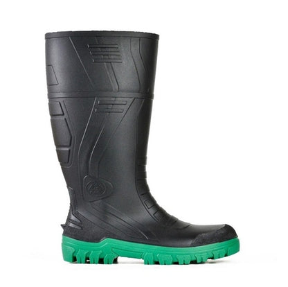 Black and Green Electrical Hazard Protection Bata 892-67280 Jobmaster III 400 Non Safety Gumboot