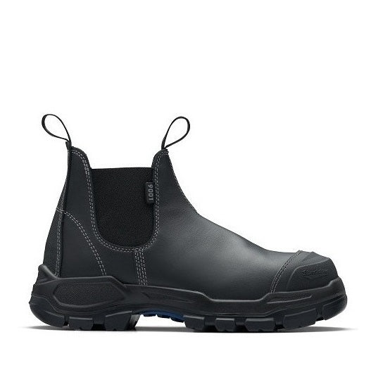 black leather scuff cap steel toe Blundstone 9001 Unisex Rotoflex 4 Elastic Side Safety Boots