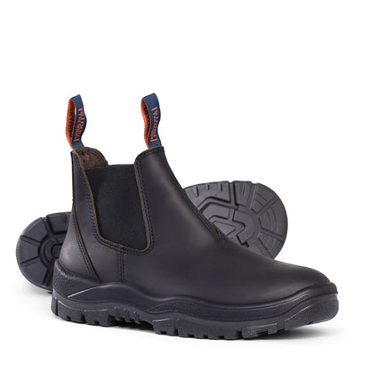 Mongrel 916020 DISCONTINUED Black Kip Non Safety V-Cut Elastic Sided Boot