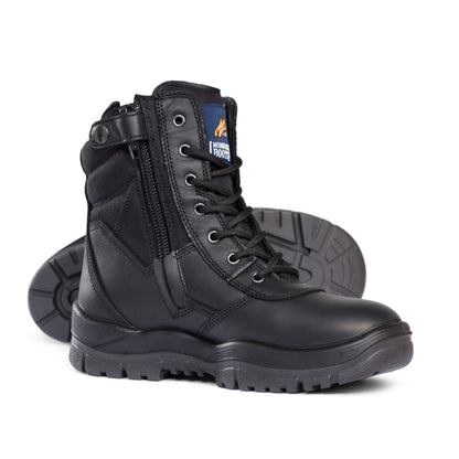 Mongrel 951020 Black Non Safety High Leg ZipSider Boot
