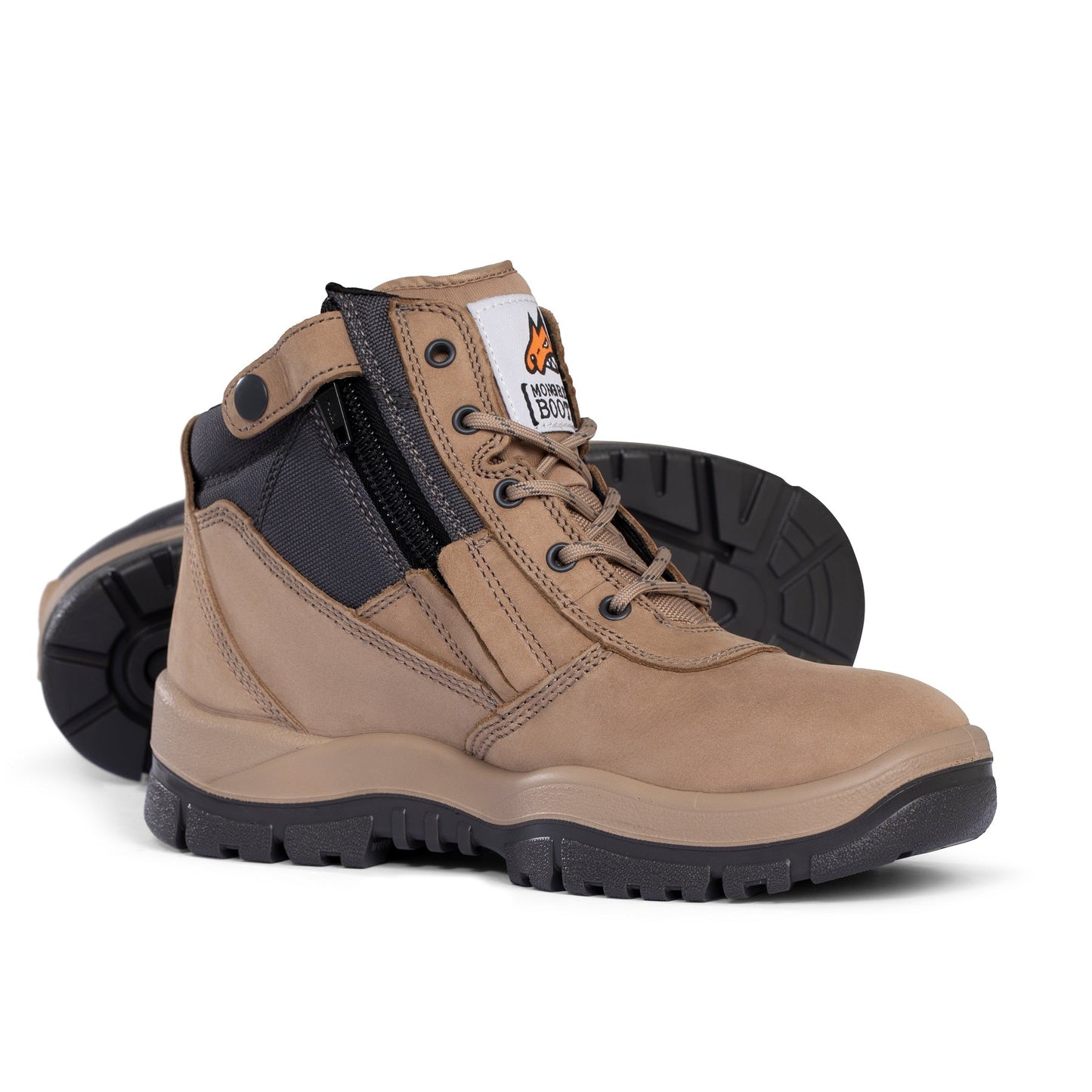 Mongrel 961060 Stone Non Safety Zip Sider Boots