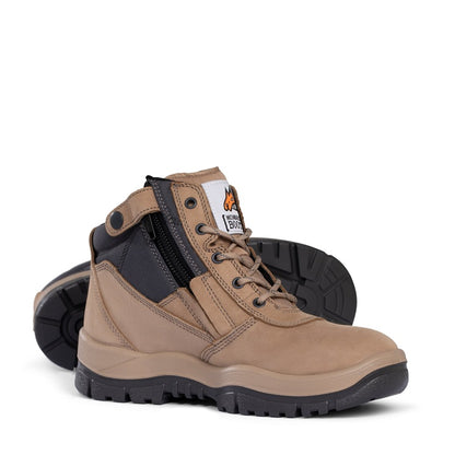 Mongrel 961060 Stone Non Safety Zip Sider Boots