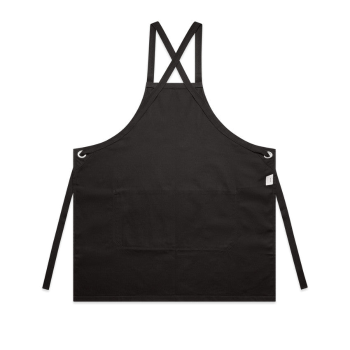 Cross back, coal coloured, AS Colour 1082 Carrie Apron, back view