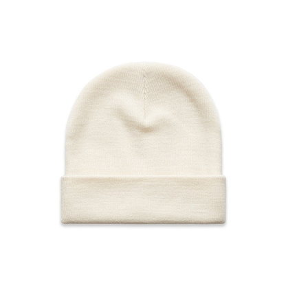 ECRU coloured mens,AS Colour 1107 Cuff Beanie, front view