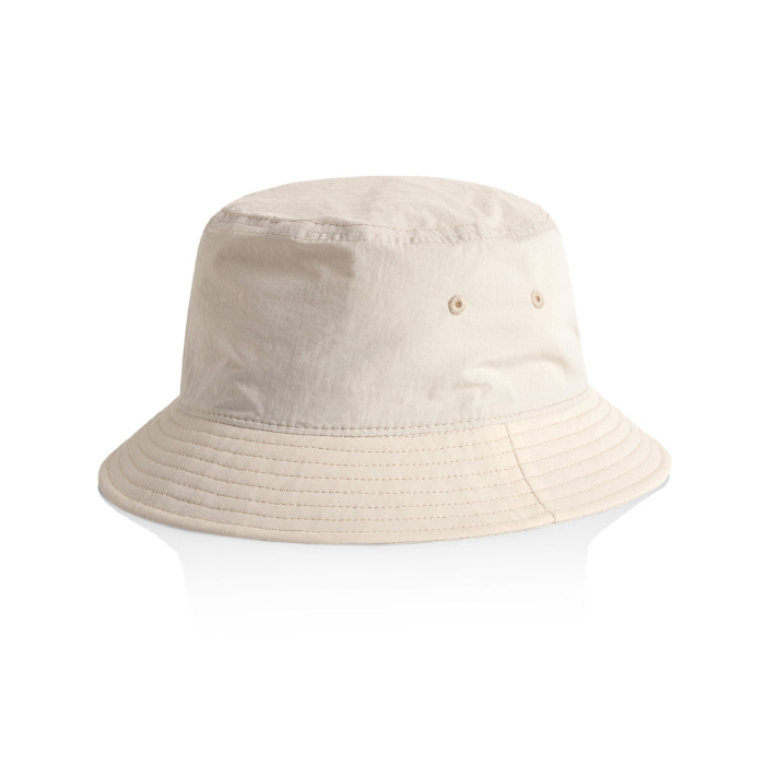 Bone coloured, lightweight AS Colour 1171 Nylon Bucket Hat front view