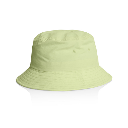 AS Colour 1171 Nylon Bucket Hat lime green, front view