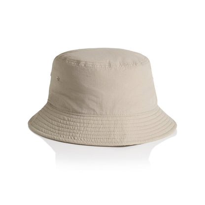 AS Colour 1171 Nylon Bucket Hat - Mushroom - Front View