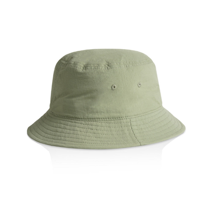 Pistachio green classic AS Colour 1171 Nylon Bucket Hat front view
