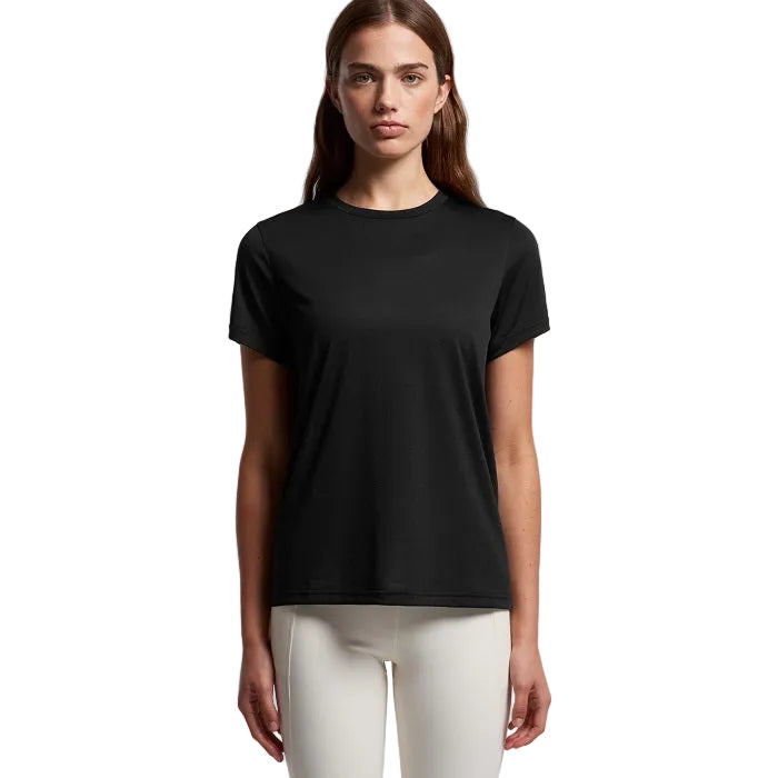 AS Colour 4001A Womans Maple Active Tee - Black - Lifestyle