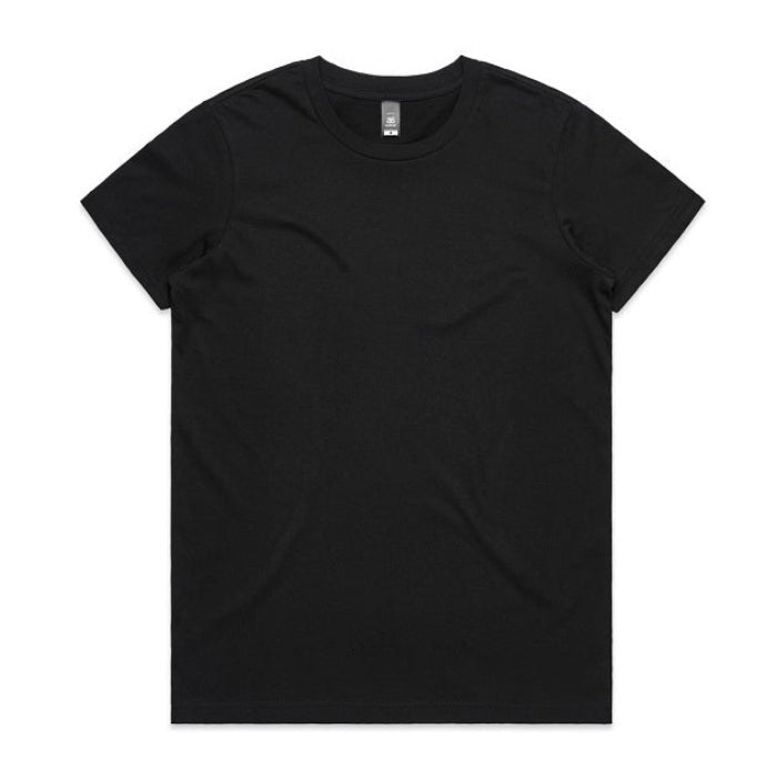 AS Colour 4001 Womans Maple Tee - Black - Front View