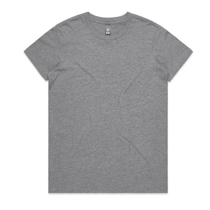 AS Colour 4001 Womans Maple Tee - Grey Marle - Front View