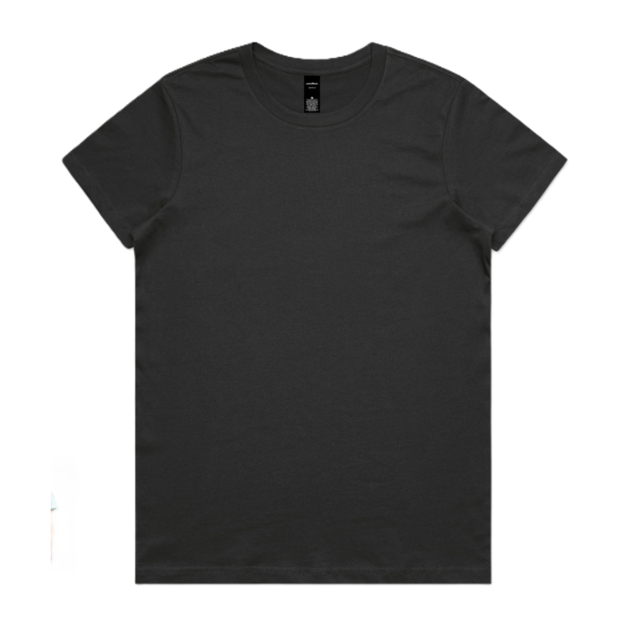 AS Colour 4001 Womans Maple Tee coal front view premium t shirt