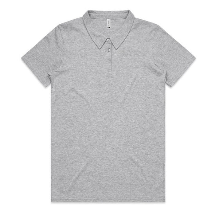 AS Colour 4402 Womans Amy Polo - Grey Marle - Front View