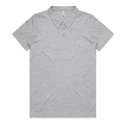 AS Colour 4402 Womans Amy Polo - Grey Marle - Front View