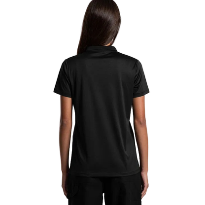 AS Colour 4425 Womens Active Work polo, black, rear view