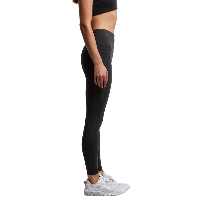 AS Colour 4630 Womans Active Leggings side view profile, full length, classic black