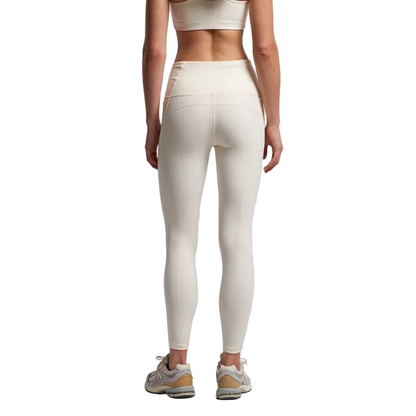 AS Colour 4630 Womans Active Leggings, form-fitting, lightweight, performance, model rear view , ECRU colour