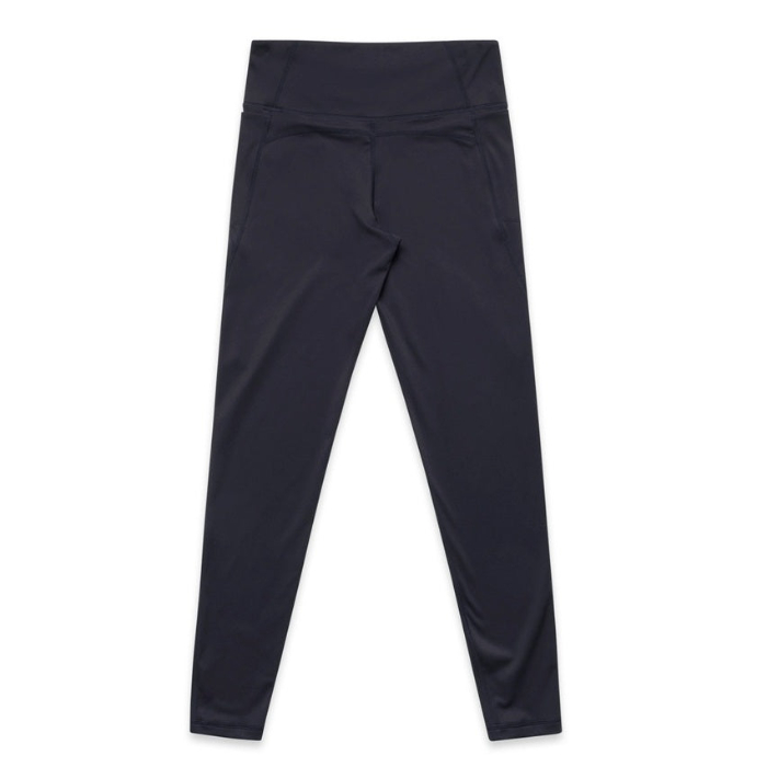 Ink navy blue high-waisted athletic AS Colour 4630 Womans Active Leggings front view