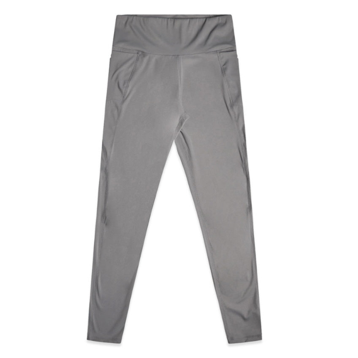 Shadow light grey, AS Colour 4630 Womans Active long length Leggings, front view