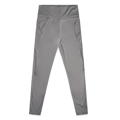 Shadow light grey, AS Colour 4630 Womans Active long length Leggings, front view