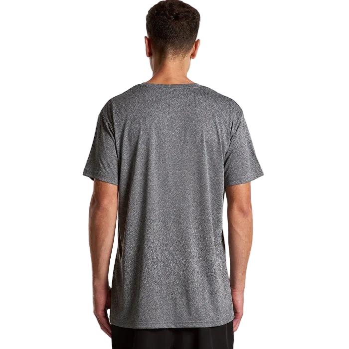 Graphite, AS Colour 5001A Mens Staple Active Tee, breathable fabric, model back view