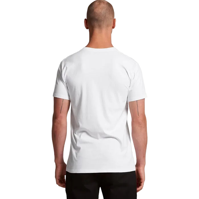 White back view, AS Colour 5001v Mens V-Neck Staple Tee