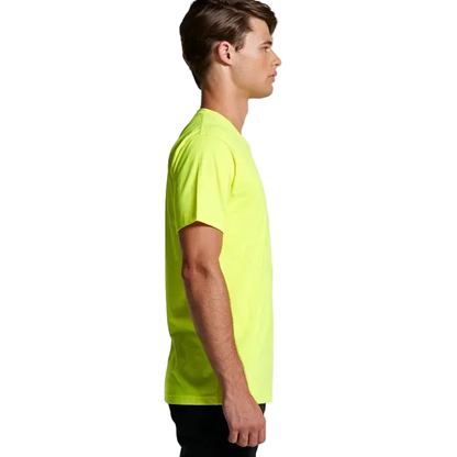 Mens AS Colour 5050F Block Safety Short Sleeve Tee, UPF protection side view