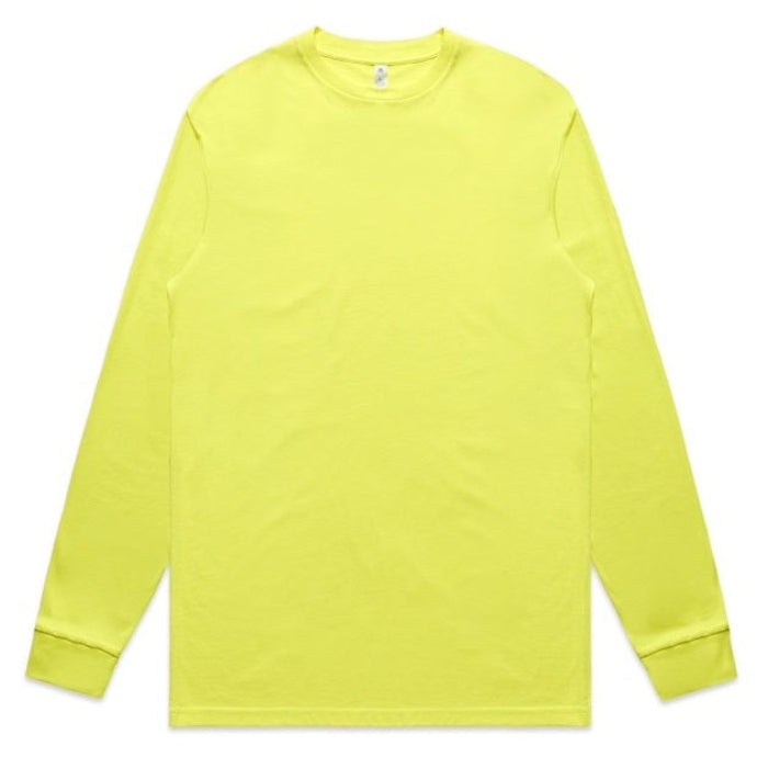 AS Colour 5054F Mens Block Safety Tee - Safety Yellow - Front View hi vis
