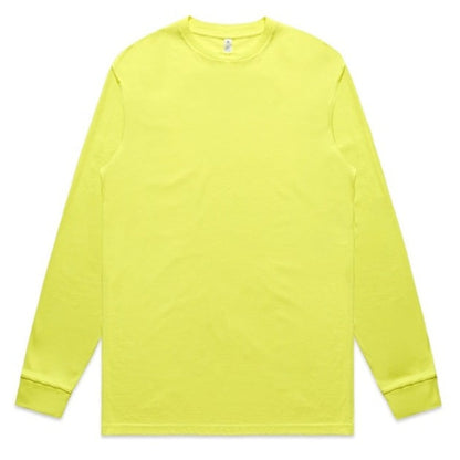 AS Colour 5054F Mens Block Safety Tee - Safety Yellow - Front View hi vis