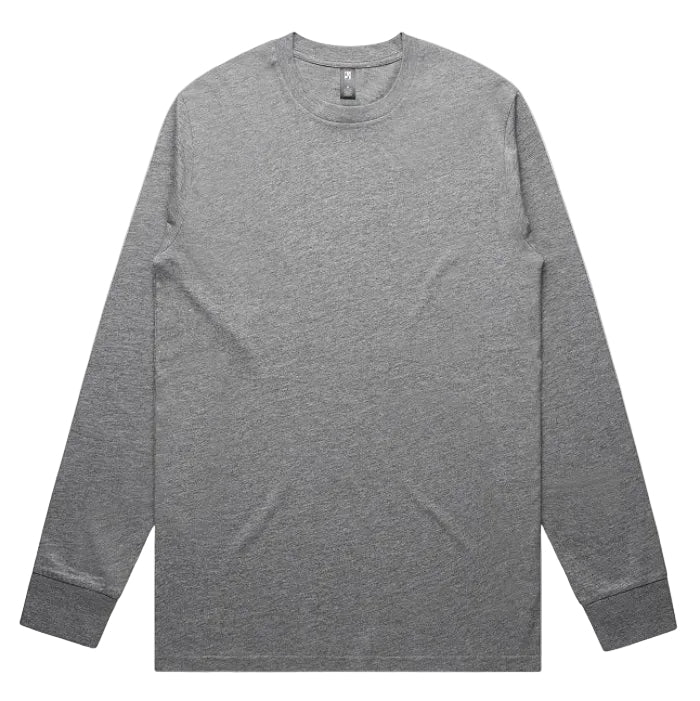 AS Colour 5071 Classic L/S Tee - Grey Marle - Front View