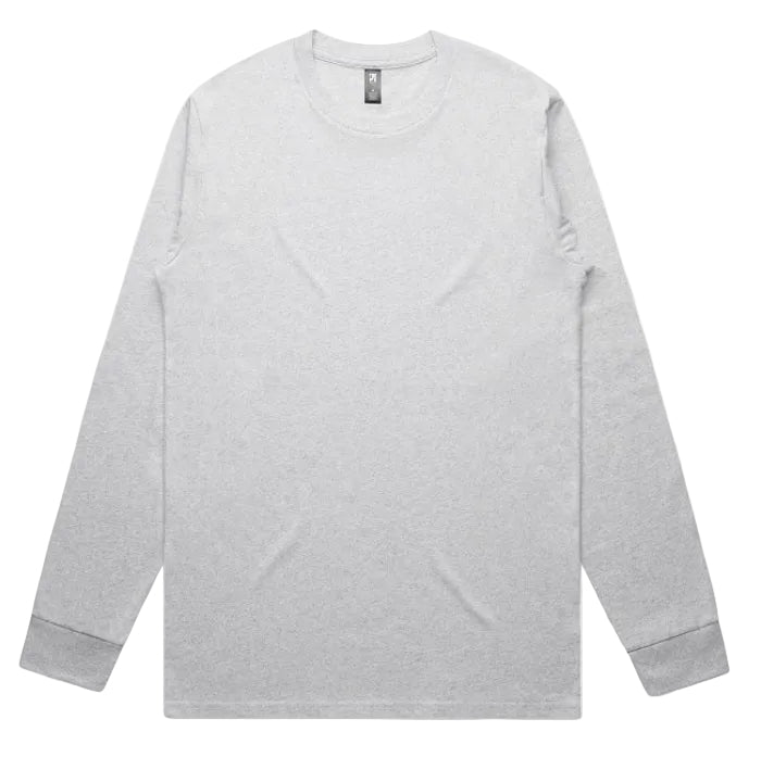 AS Colour 5071 Classic L/S Tee - White Marle - Front View