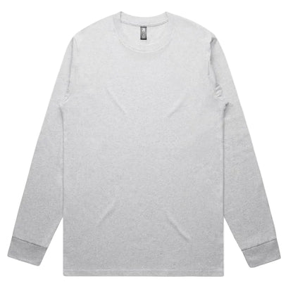 AS Colour 5071 Classic L/S Tee - White Marle - Front View