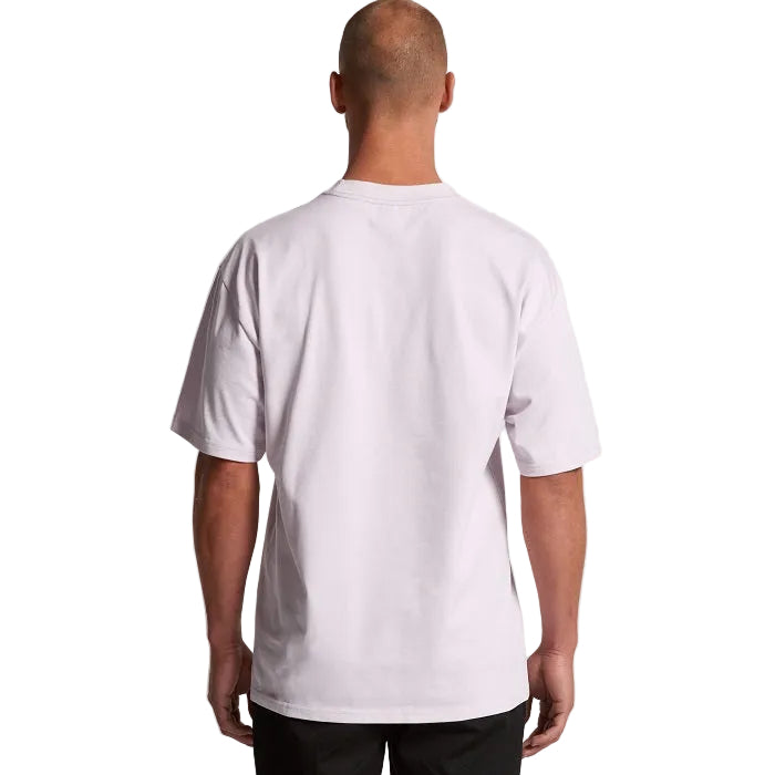 Orchid coloured premium cotton AS Colour 5080 Mens Heavy Tee rear view