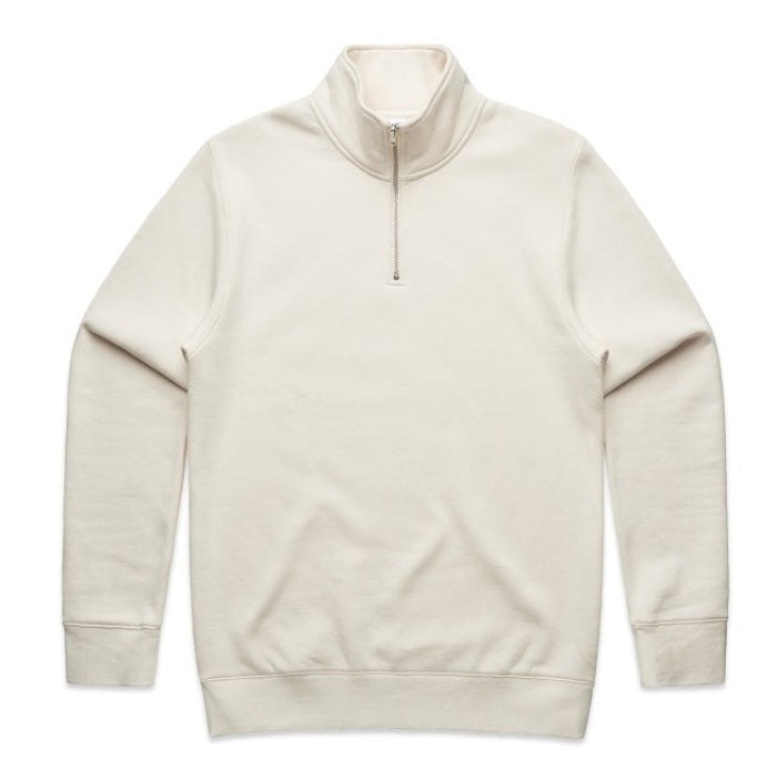 AS Colour 5125 Stencil Half Zip Crew - Ecru - Front View