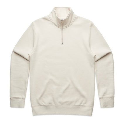 AS Colour 5125 Stencil Half Zip Crew - Ecru - Front View