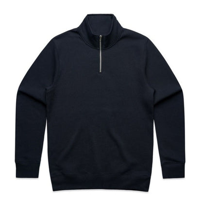 AS Colour 5125 Stencil Half Zip Crew - Navy - Front View