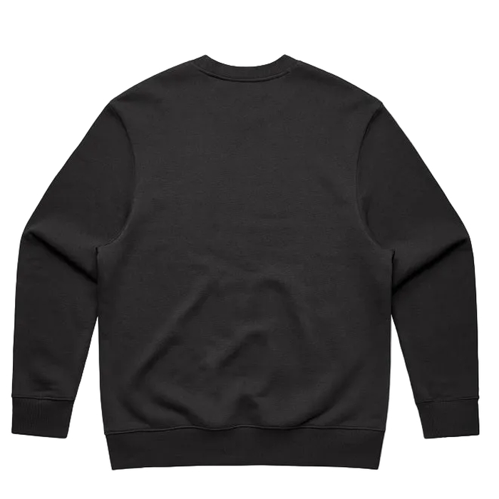 Back view, Black, AS Colour 5145 Mens Heavy Crew Top