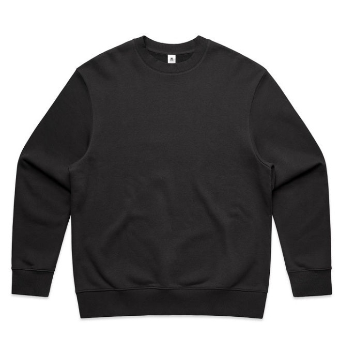 AS Colour 5145 Mens Heavy Crew Top, round neck, coal coloured, stylish, front view
