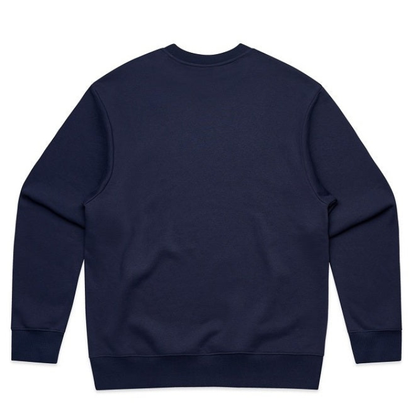 Midnight blue, AS Colour 5145 Mens Heavy Crew Top, back view