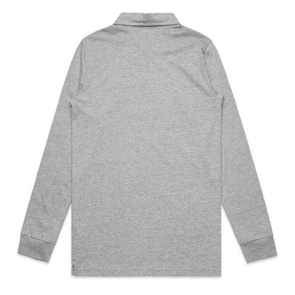 AS Colour 5404 Chad Long Sleeve Polo - Grey Marle - Back View