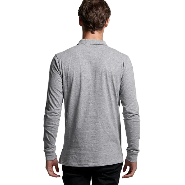 AS Colour 5404 Chad Long Sleeve Polo - Grey Marle - Lifestyle