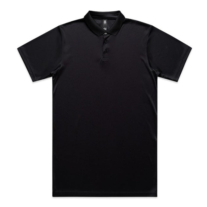 AS Colour 5425 Mens Work Polo - Black - Front View