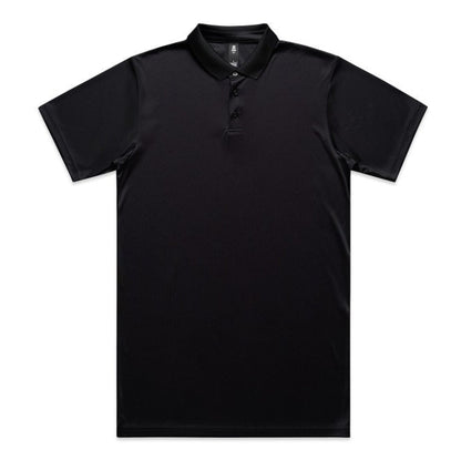 AS Colour 5425 Mens Work Polo - Black - Front View