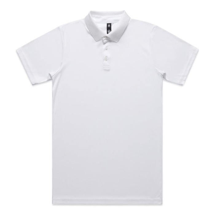 AS Colour 5425 Mens Work Polo, white, front view, premium quality, corporate, front product view
