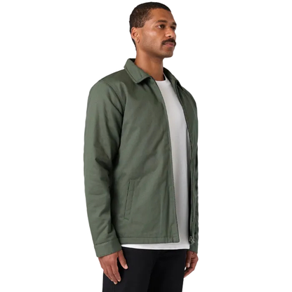 AS Colour 5523 Service Jacket, cypress green, side view. modern fit.