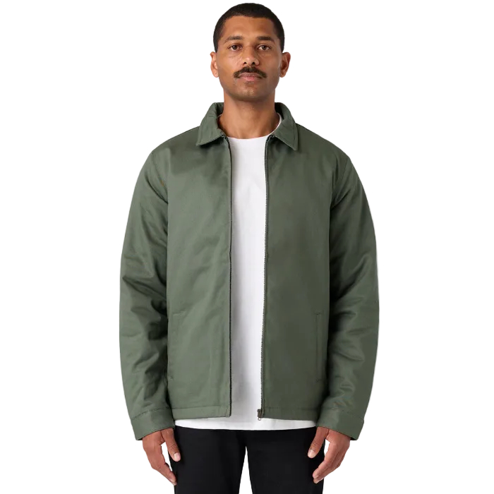 Cypress green, heavyweight, side pockets AS Colour 5523 Service Jacket model front view