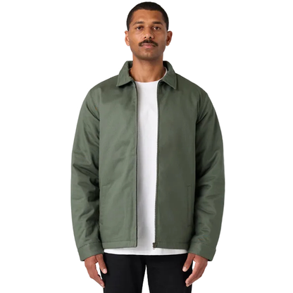Cypress green, heavyweight, side pockets AS Colour 5523 Service Jacket model front view