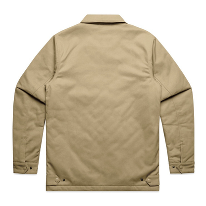 AS Colour 5523 Service Jacket, khaki, collared jacket rear view
